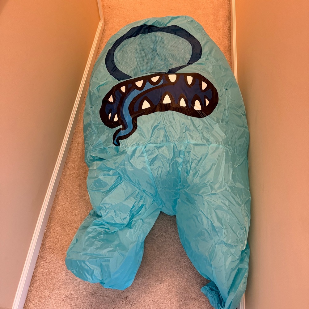 Among Us Impostor Inflatable Costume Youth Light Blue Toikido YuMe One Size